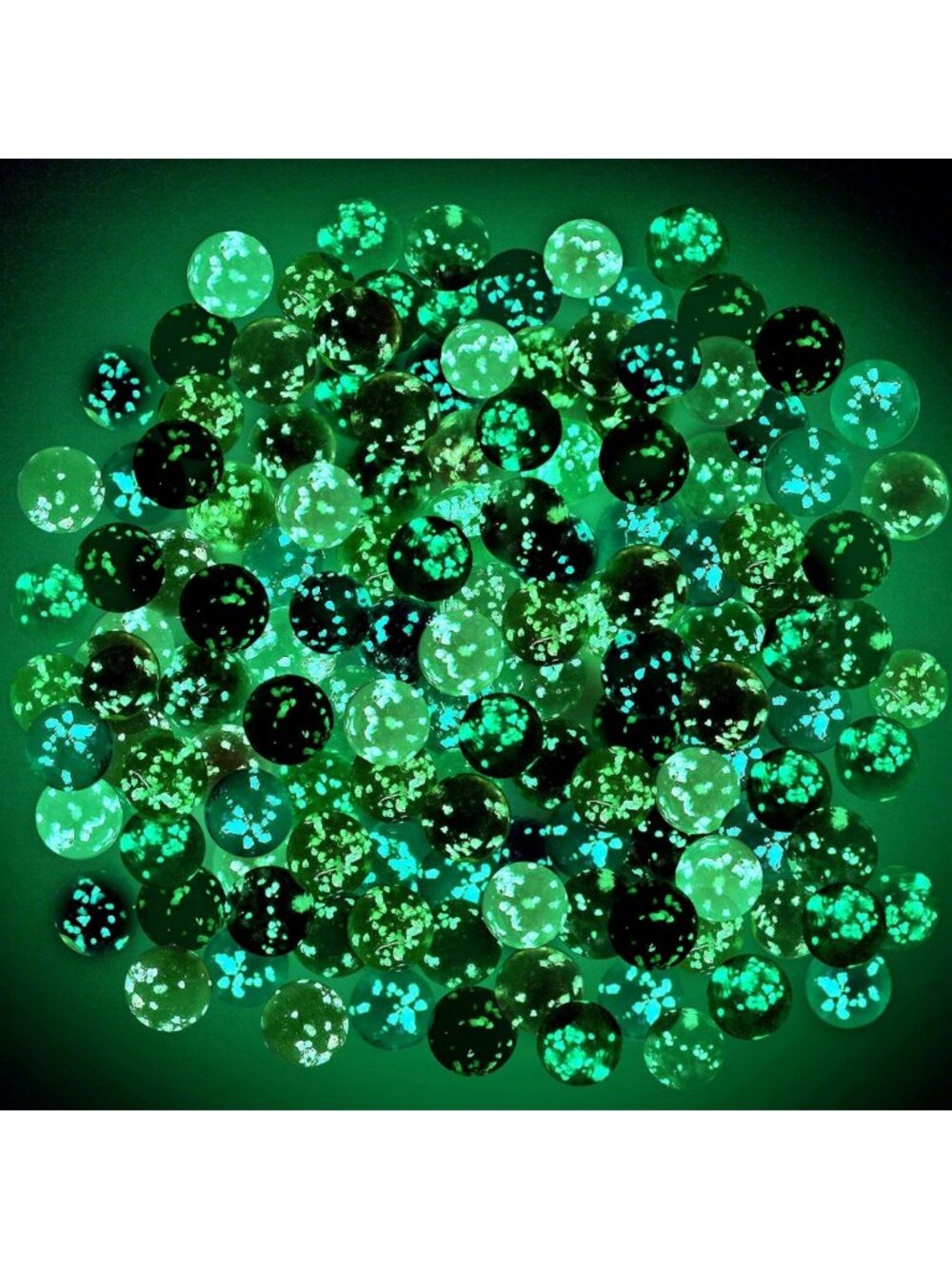 100 Glow in the Dark Colorful Glass Marbles - Luminous Decorative DIY Home Decor